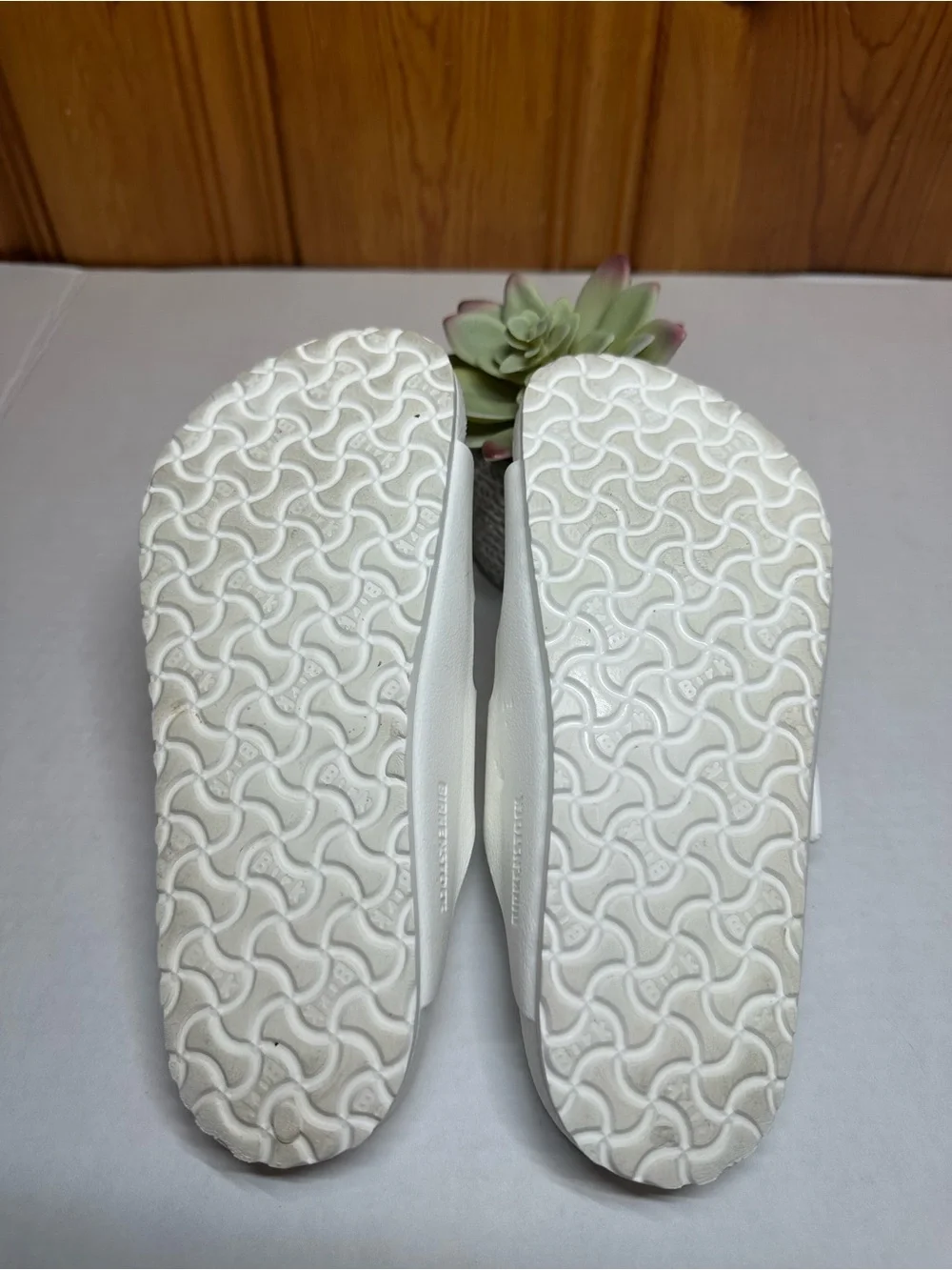 Birkenstock Kids White Two-Buckle EVA Slide Sandals